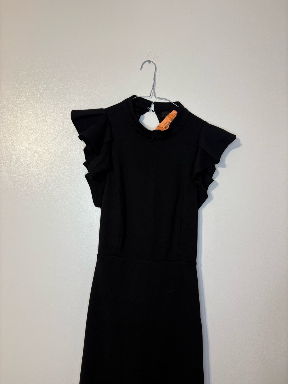 Lulu's Black Ruffle Sleeve Midi Dress